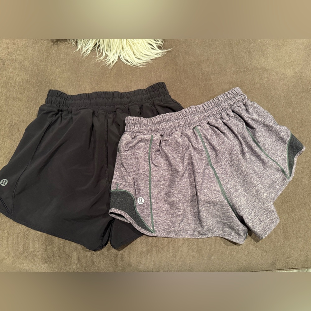 2 pair of Lululemon shorts, size 2  “Hotty Hots”